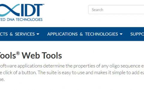 IDT SciTools高级引物序列设计